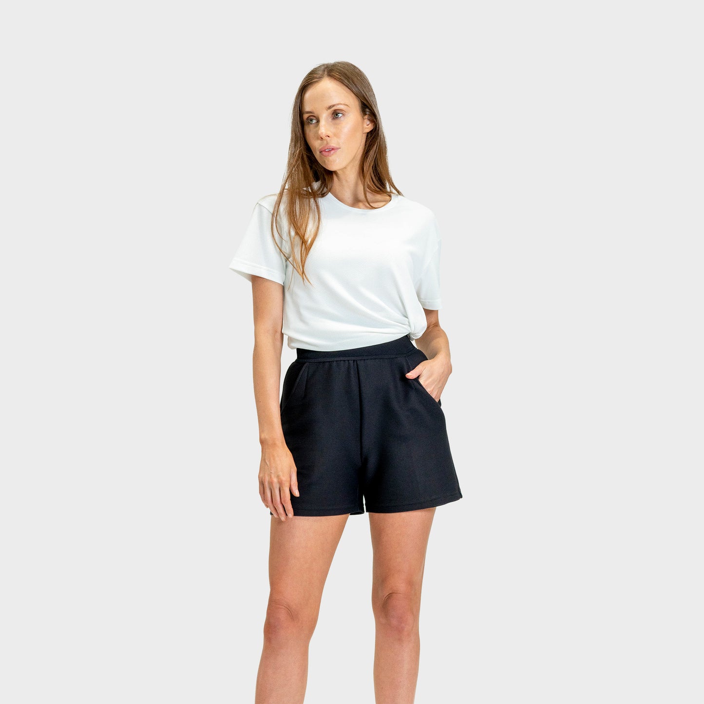 The Ribbed High Waist Shorts