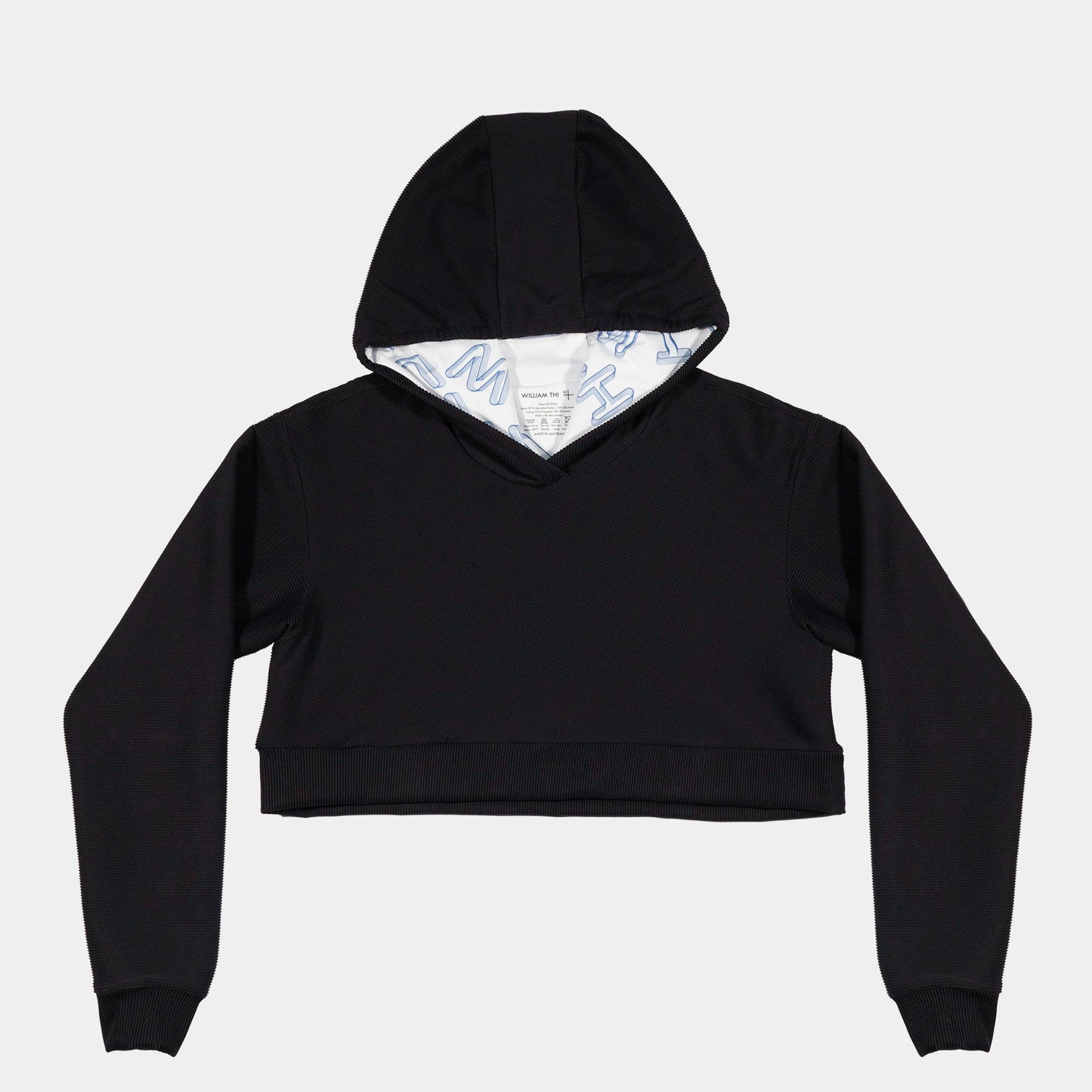 The Ribbed Cropped Hooded Sweatshirt